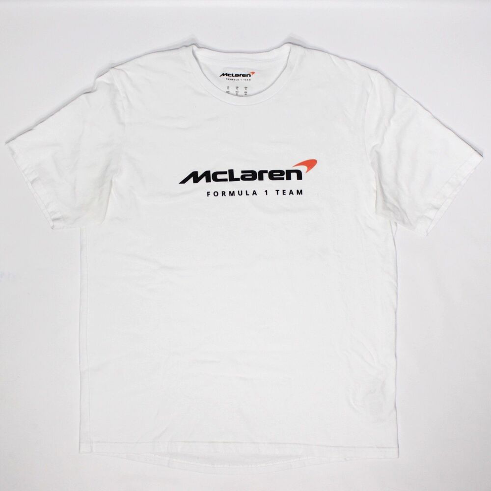 McLaren White Official Formula 1 F1 Team T-Shirt Men Size XL Slim Fit (A5)